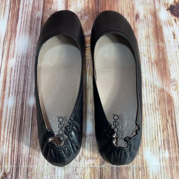 Abeo Bio System TAMMY Size 9 Narrow Black Leather Ballet Flats Shoes Loafers 9N - Picture 5 of 10
